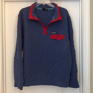 Patagonia blue/ red men’s quilted pullover
